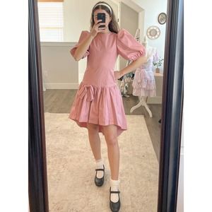 Vintage Handmade Pink Dress-Small